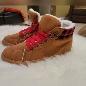 Fabkids Buffalo Plaid Hi Top  Sneakers